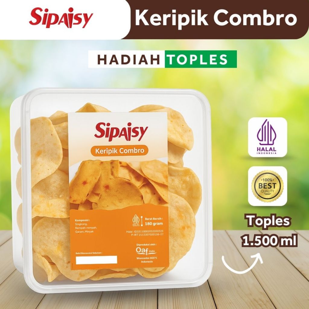 

Sipaisy Keripik Combro Singkong Kemasan Toples Khas Wonosobo Cemilan Enak