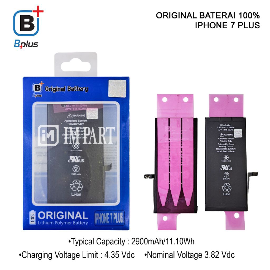 Baterai iphone 7 plus original bplus