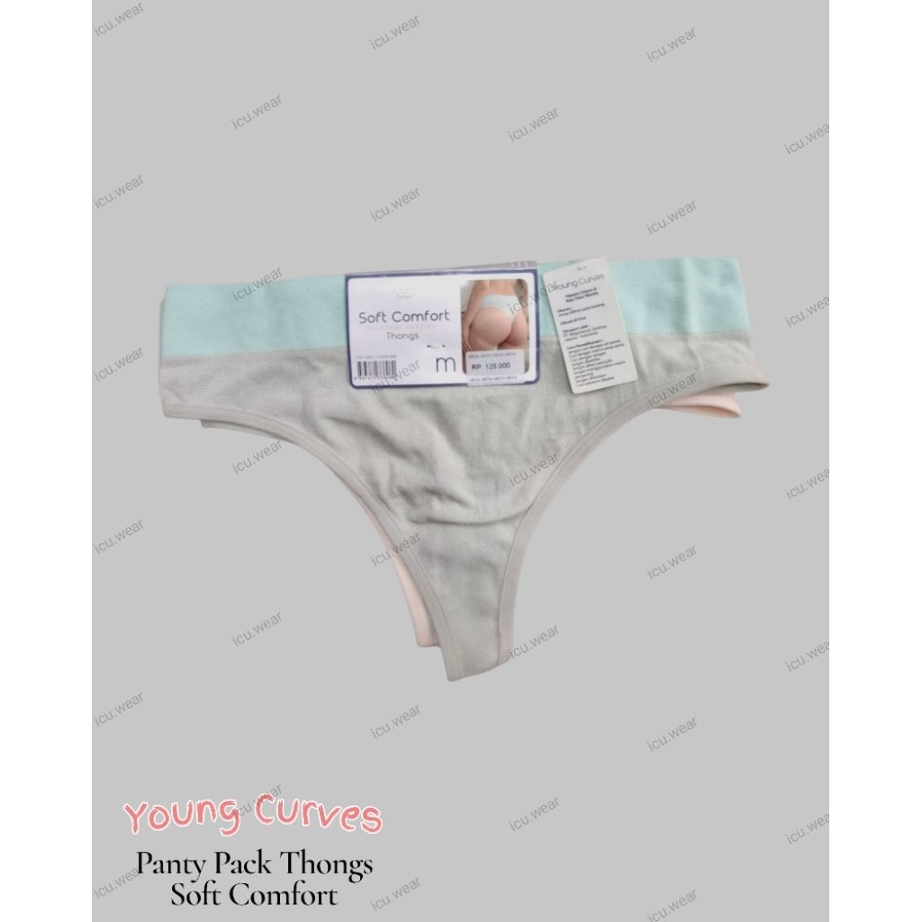 Panty Pack Thongs Celana Dalam Wanita Original Young Curves C04-100617 Size M L