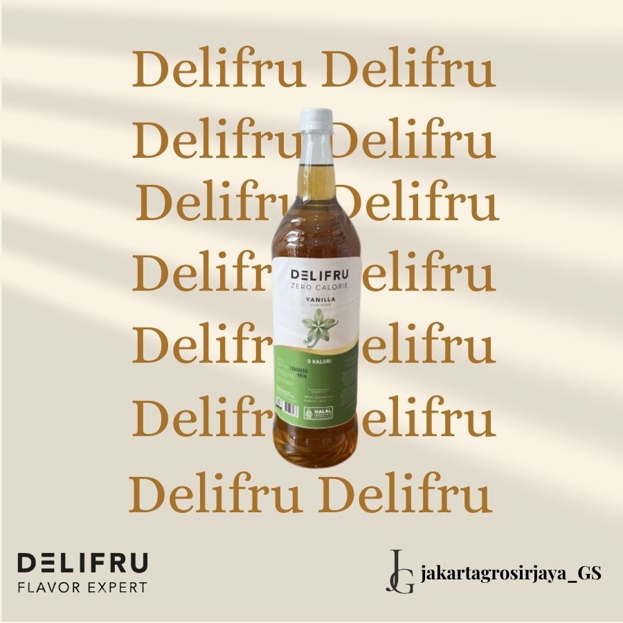 

Delifru Zero Calorie Free Sugar Vanilla Syrup 1 Liter - Sirup Bebas Gula 0 Kalori Vanilla