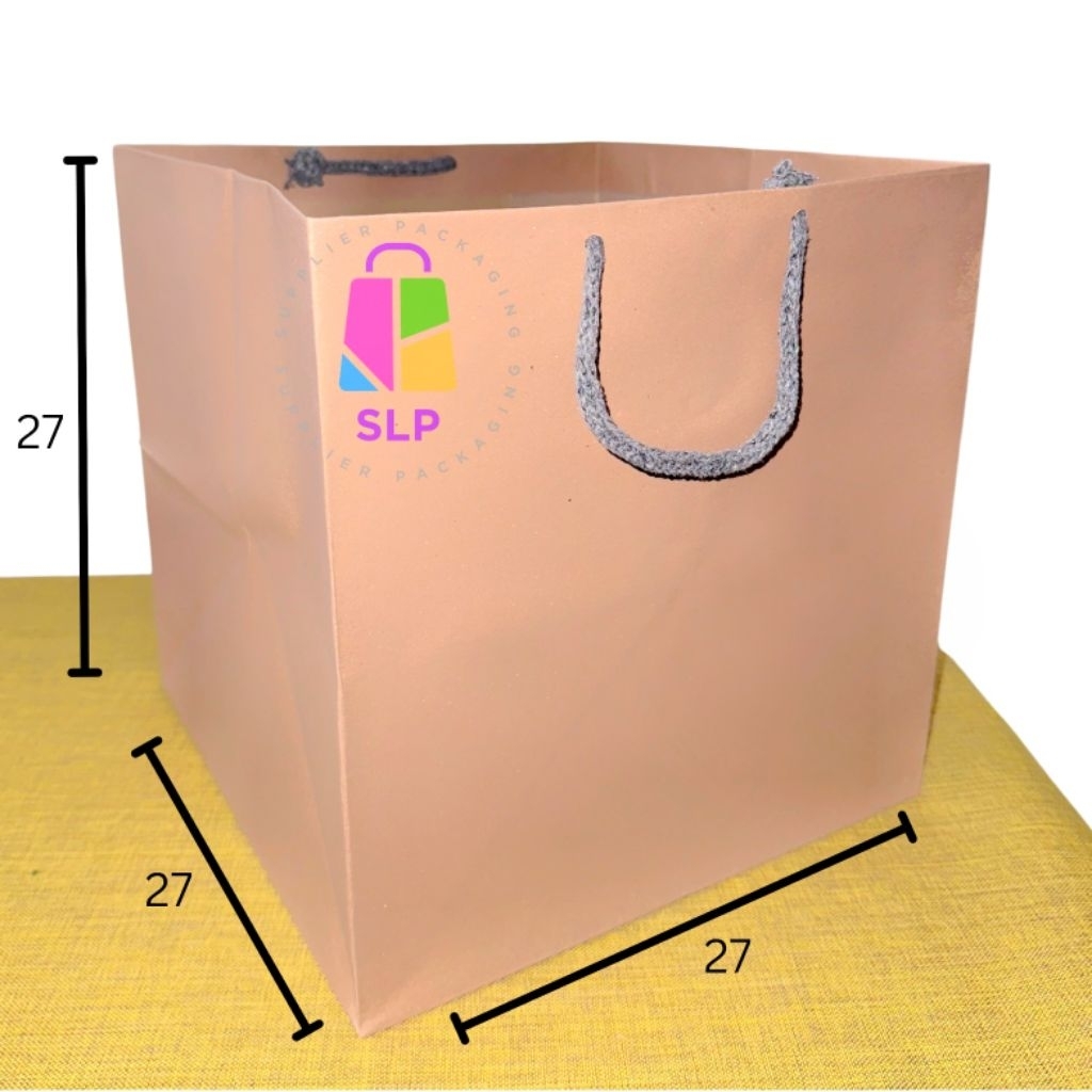 

paper bag kotak P27 L27 T27 dus nasi 27x27 paperbag box nasi bento tumpeng kotak kue goodie bag kotak nasi