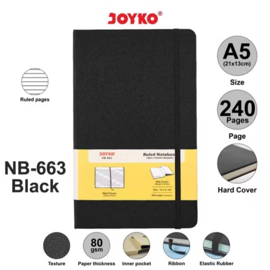 

Buku Catatan Bergaris A5 joyko NB-663 Ruled Nootebook A5