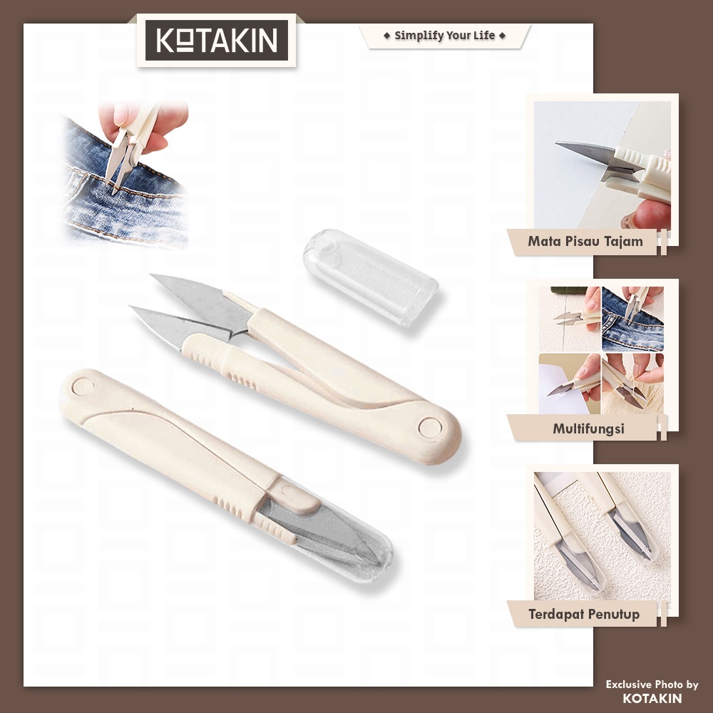 

KOTAKIN Gunting Cekris Buang Pemotong Sisa Benang Thread Trimmer Konveksi Jahit Anti Karat Tajam