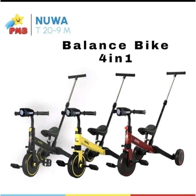 Sepeda Anak Roda Tiga NUWA Tricycle Bike Dengan Gagang Dorong