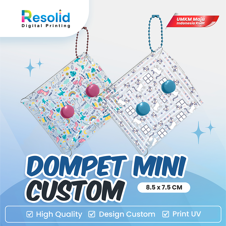 Custom Dompet Koin Mini Serbaguna Transparan | Travel Small Card Holder Bening Tempat Penyimpanan Ko