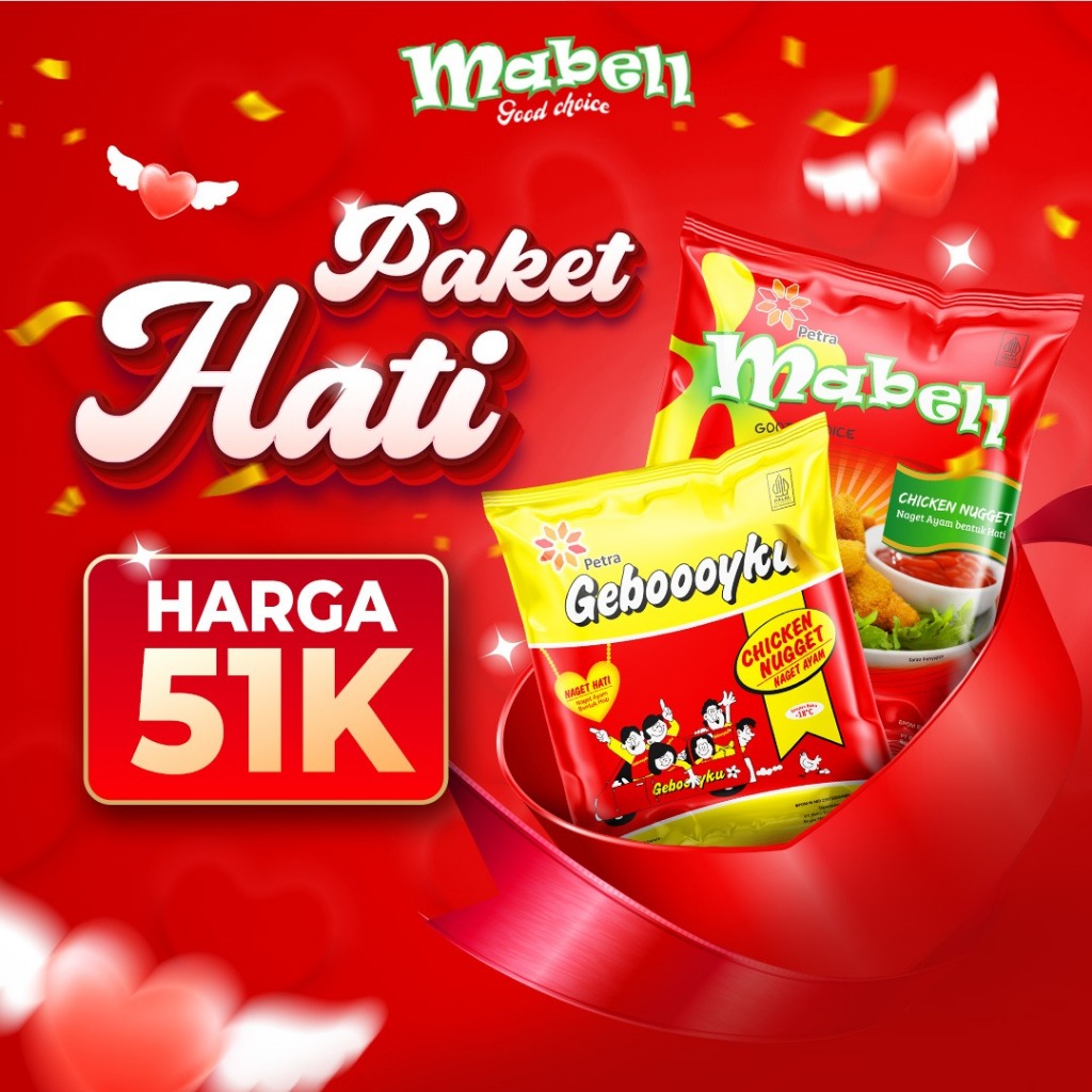 

Mabell Nugget Hati Promo Paket 1kg dan 500 gram