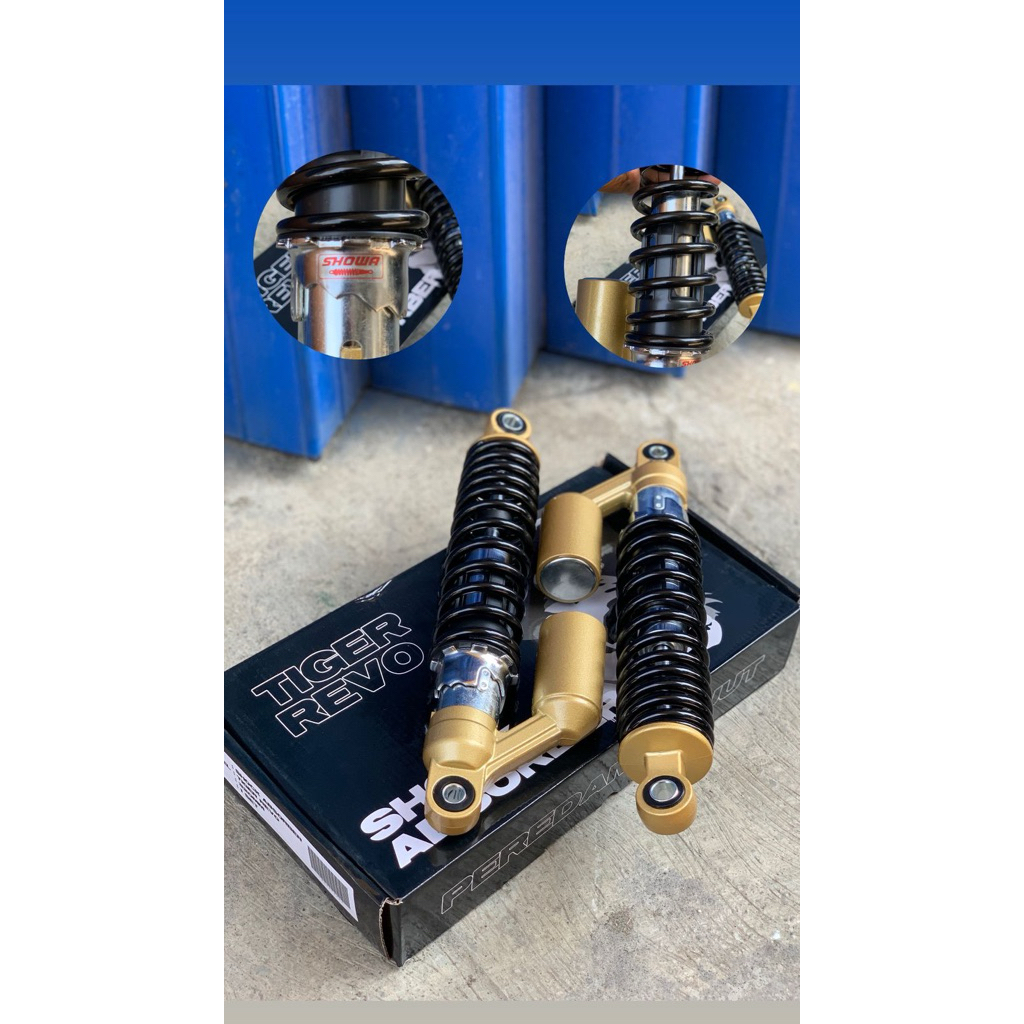 MASUK SKOK TIREV 320MM SET STIKER SHOWA MERK KINGKONG (BRANG PERSIS SPORTSDAY YA)