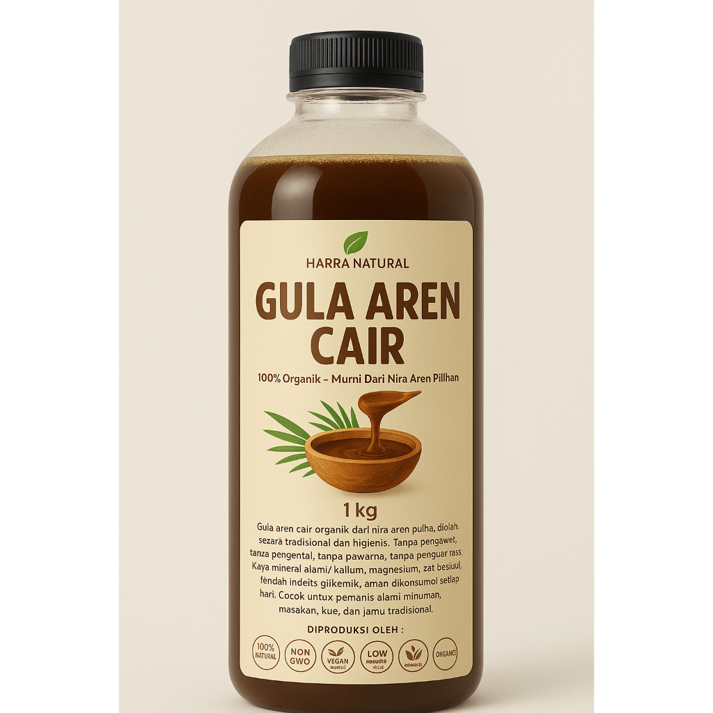 

Harra Natural Gula Aren Cair Murni Premium 1kg