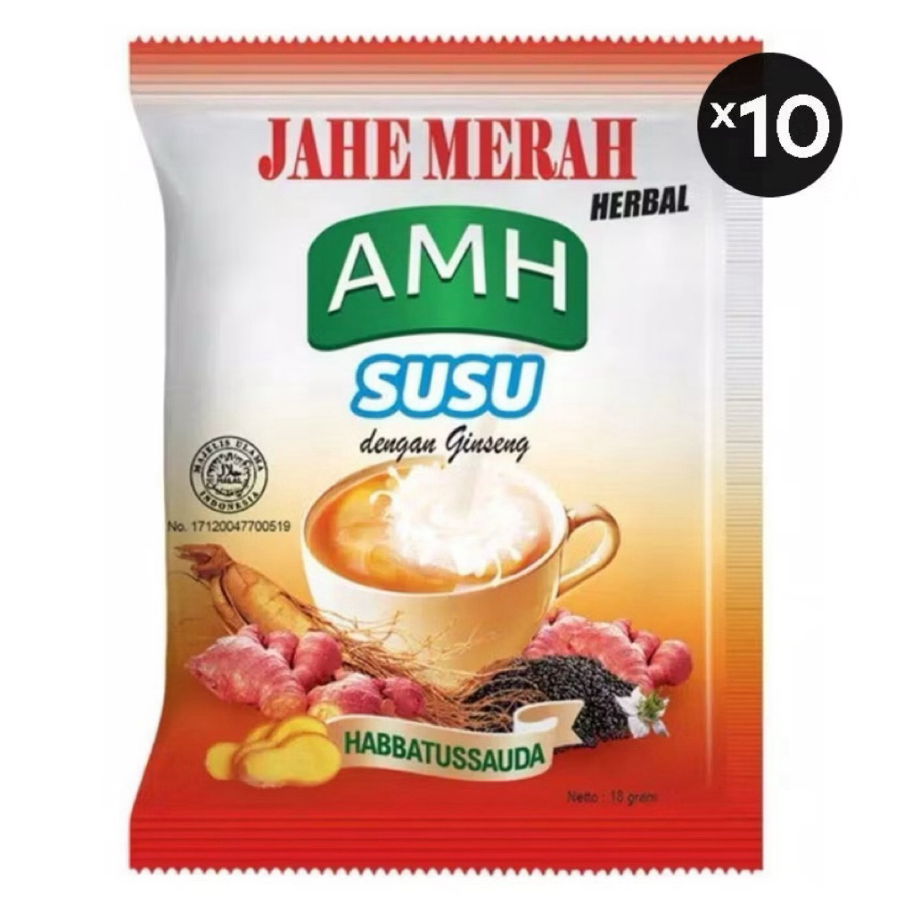 

AMH SUSU JAHE MERAH Herbal isi 10 | Gingseng, Habbatusaudah