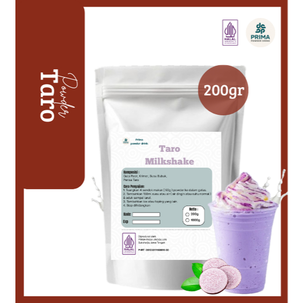 

Bubuk minuman rasa Taro 200gr/ minuman kekinian termurah dan terlaris/ powder drink premium-HALAL