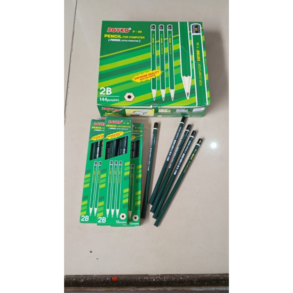 (1pak)Pensil 2B Joyko P-88/pensil kayu Joyko 2B/ Pensil 2B Joyko for computer