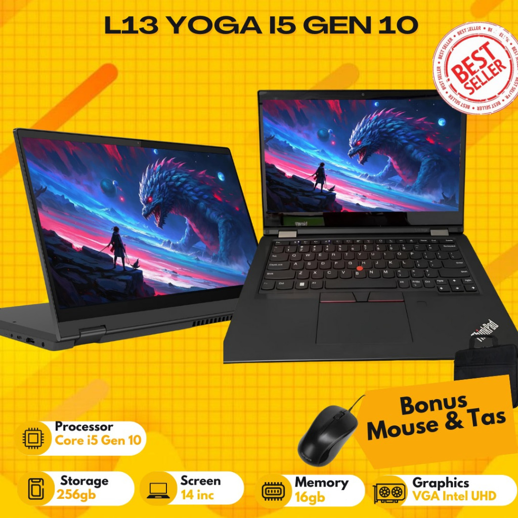 Laptop Series Lenovo L13 Yoga Core i5 Gen 10 - Windows 10 - Touchscreen