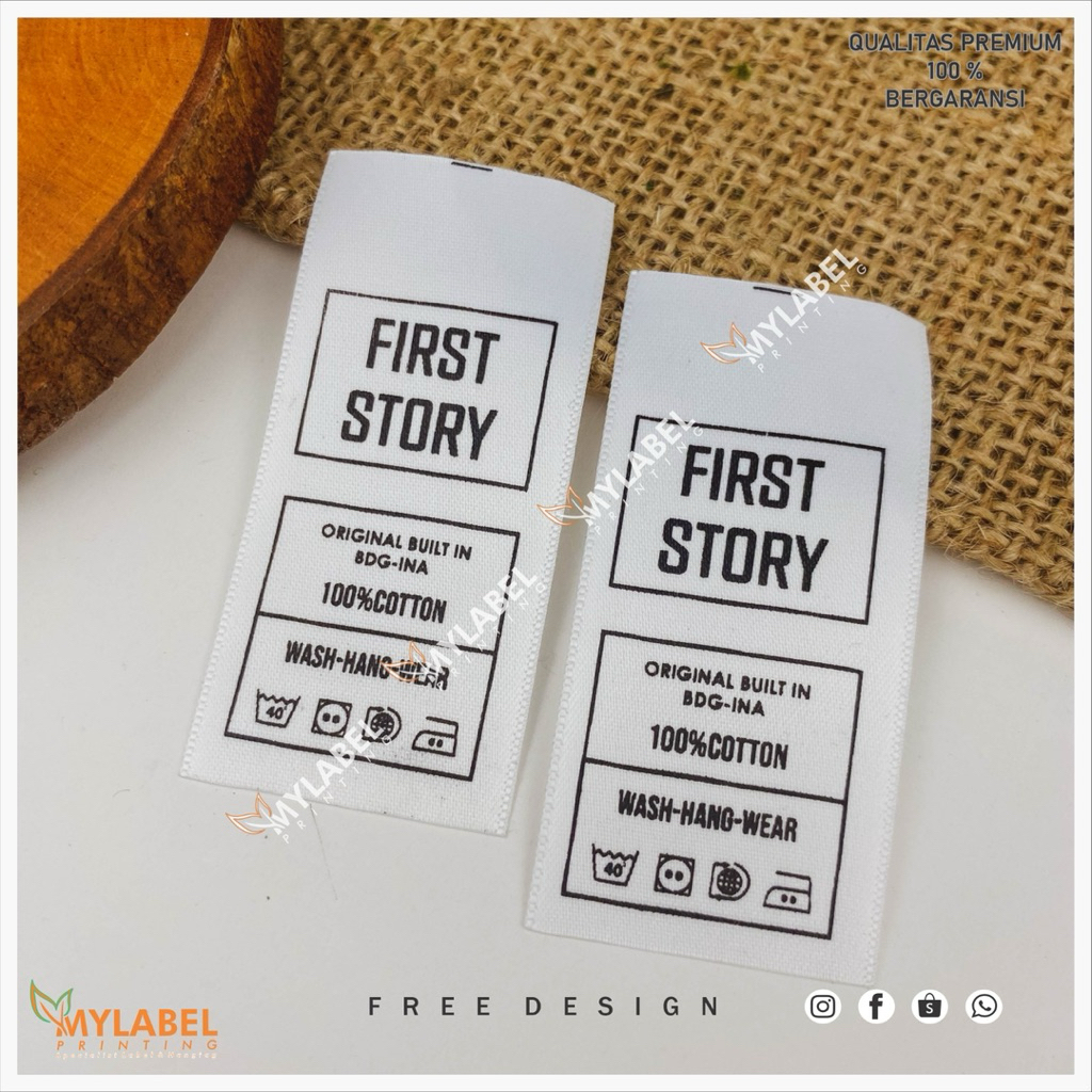 

Putih / label custom / label baju/label pakaian/label premium/labelnama