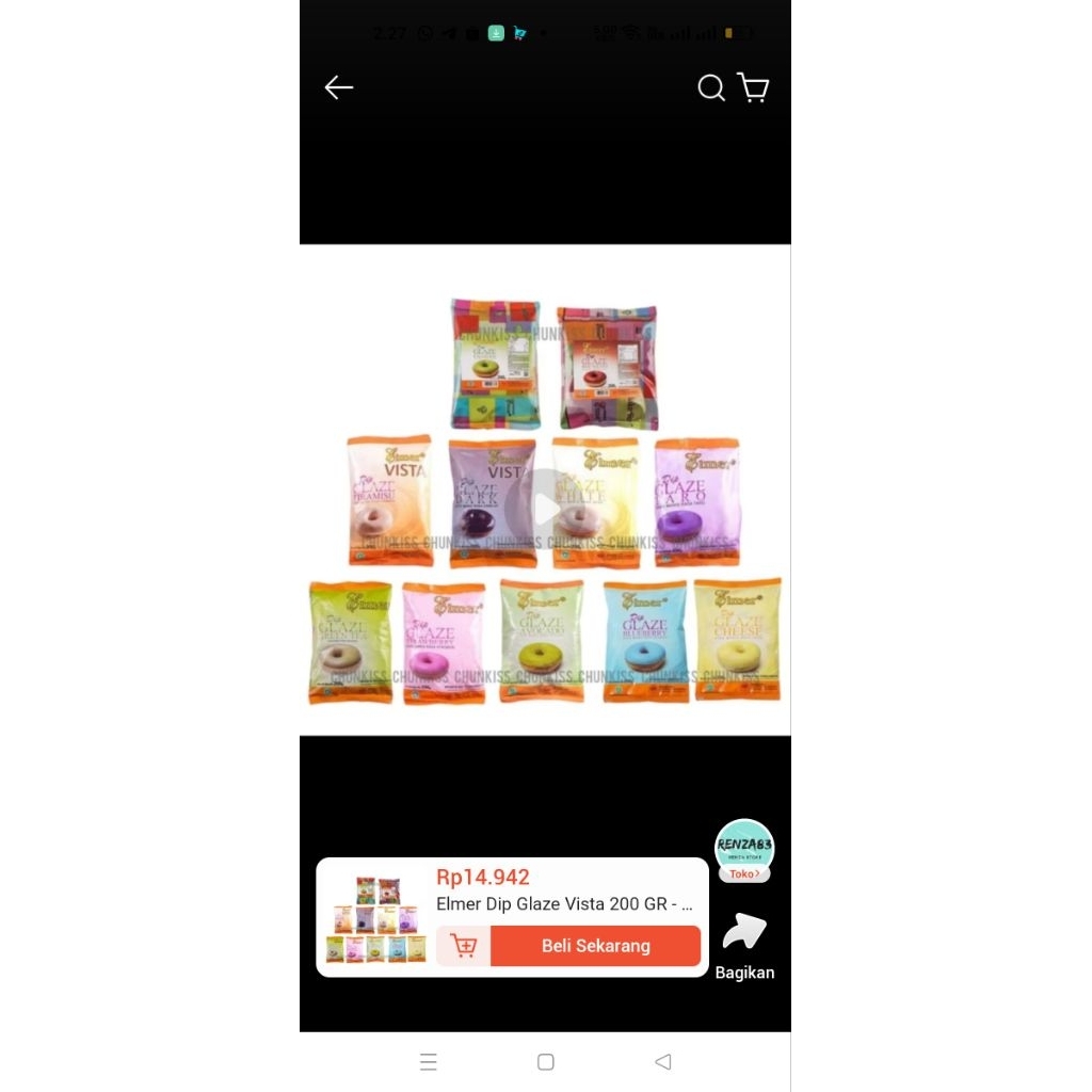 

200 GRAM - GLAZE DONAT DIP GLAZE ELMER DUNIA MIX