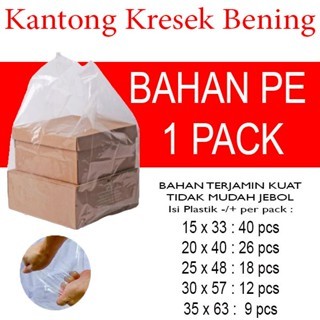 Plastik Kresek Bening | Kantong Kresek | Plastik Kresek PE Bening 1 Pack