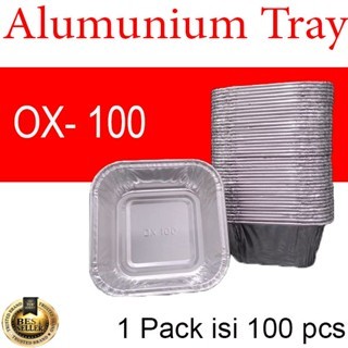 ALUMINIUM FOIL CUP I ALUMINIUM FOIL TRAY I AlumInium foil + Tutup I KOTAK ALUMINIUM I OX 100