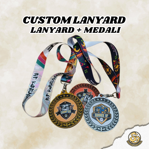 

Medali Resin Custom Tali Lanyard FREE Design Sticker Medali Dan Tali Bahan Resin Emas Perak Perunggu