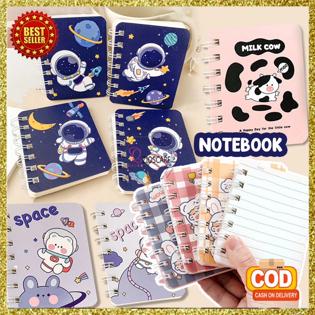 

Notebook Mini A7 Buku Catatan Jurnal Diary Motif Kartun Aesthetic Memo Ring Notes Kecil