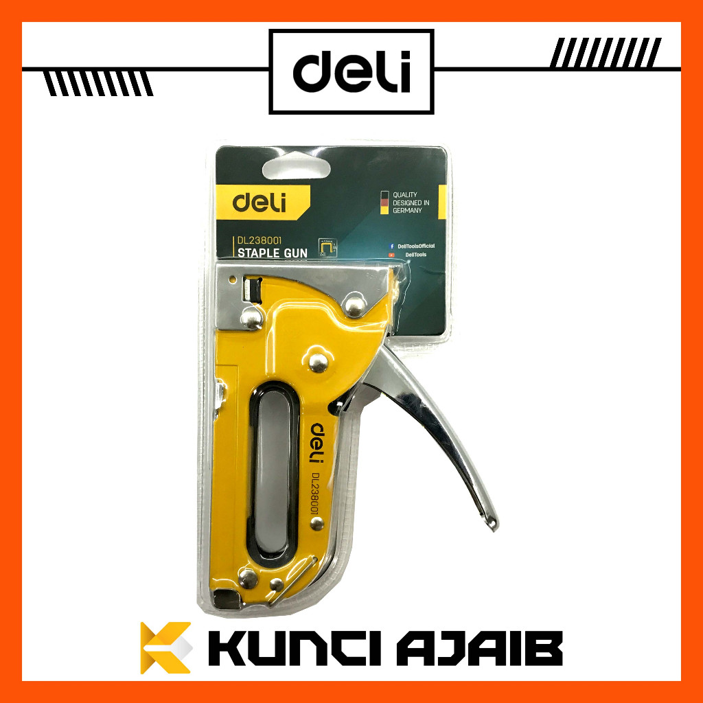 DELI DL238001 Staples Gun 4 - 8 mm Tacker - Staple Jok Tembak Hekter
