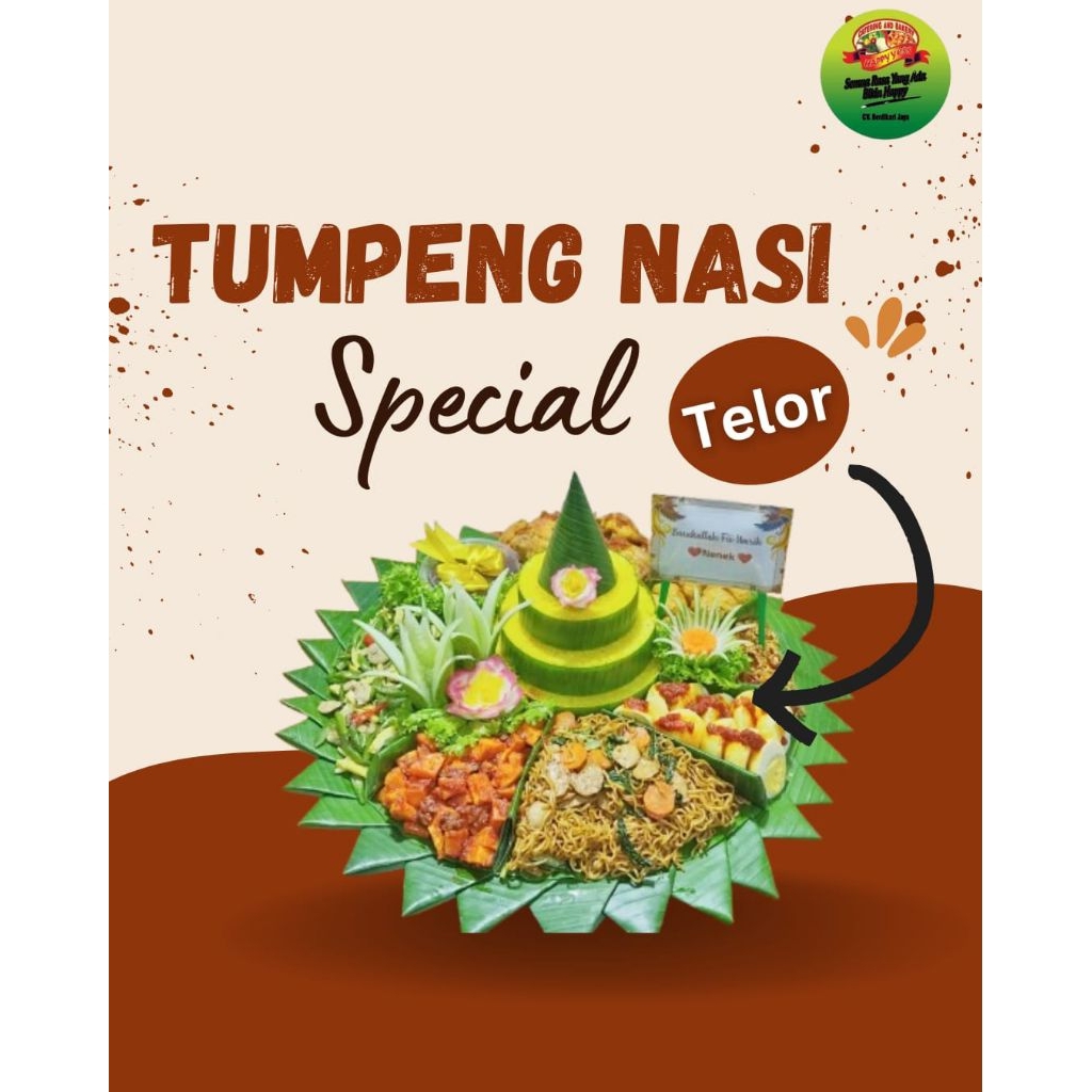 

Tumpeng Nasi Kuning/Tumpeng Tampah/Nasi Kuning 10 porsi/ Jual Tumpeng Nasi