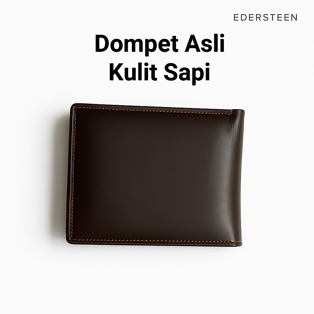 Dompet Pria Kulit Sapi Asli Premium | Dompet Kulit Pria Tipis Elegan Kuat Awet Banyak Slot Kartu