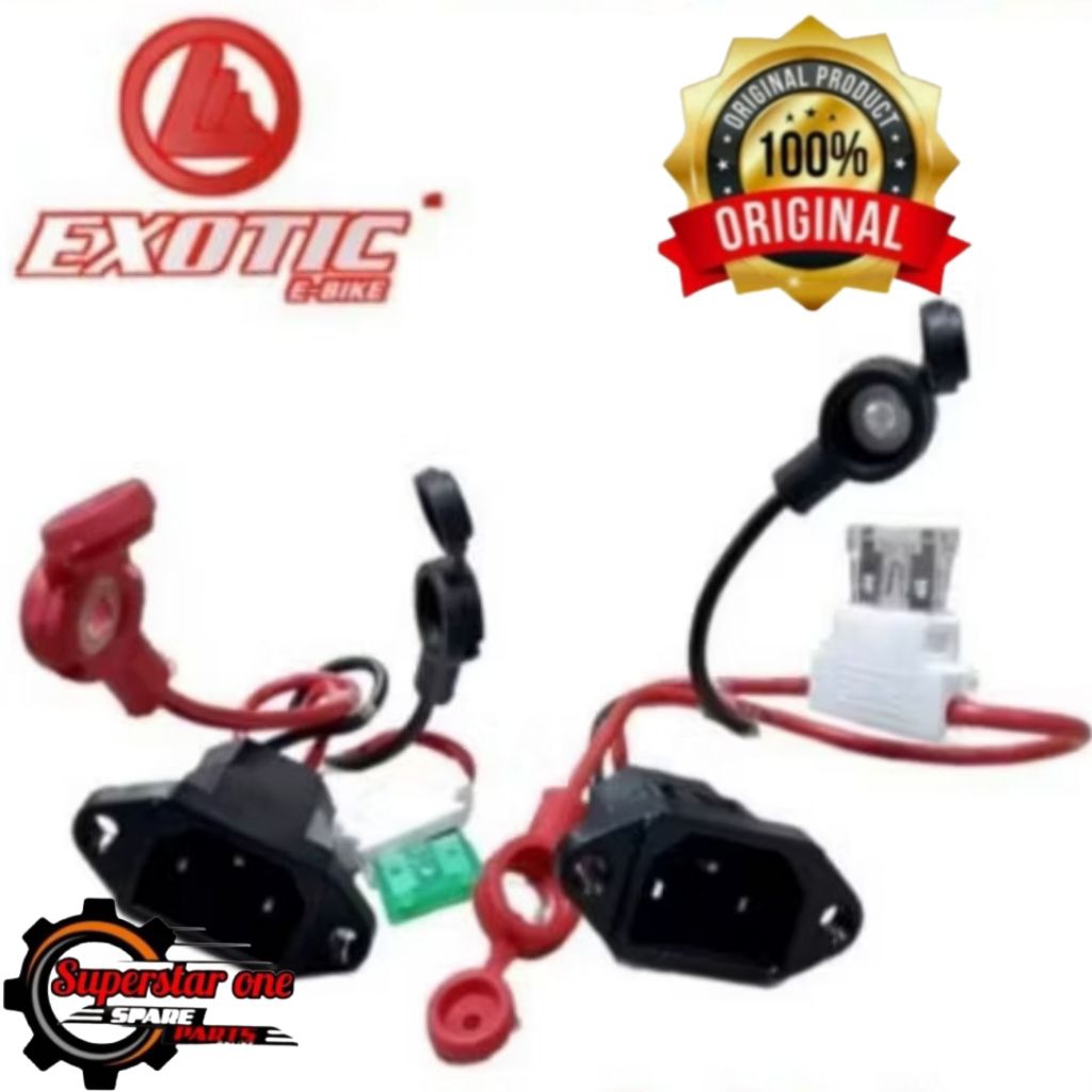 Kabel soket aki sepeda motor listrik Exotic+SEKRING new version