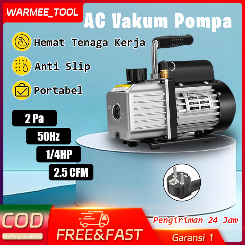 WARMEE 220V AC Pompa Vakum Portable Vacuum Pump Vacum 2.5 CFM Compressor Pompa Vakum AC Single Stage