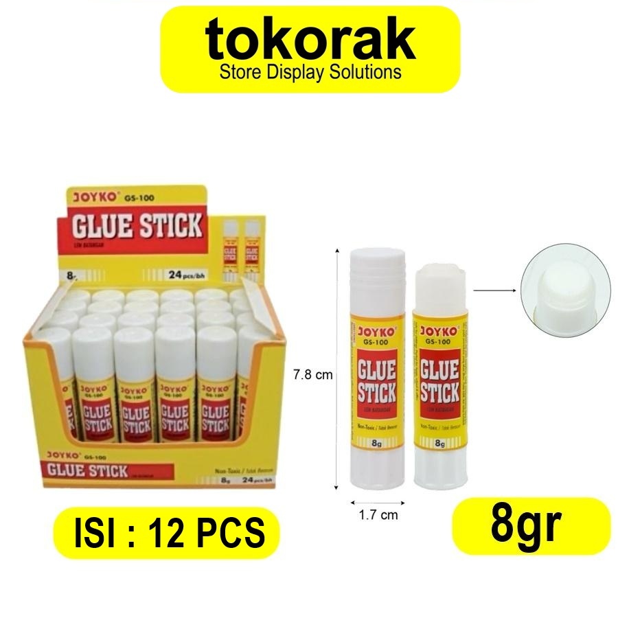 

JOYKO GLUE STICK KECIL JOYKO 8 GR 12 PCS LEM KERTAS - LEM BATANG - LEM STIK 8GR