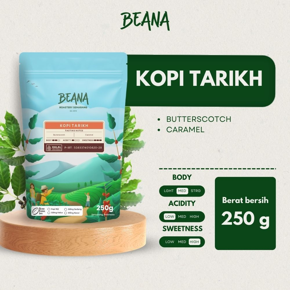 

Tarikh Robusta Coffee Roasted Beans | Biji Kopi Bubuk 250gr - Beana Roastery Semarang