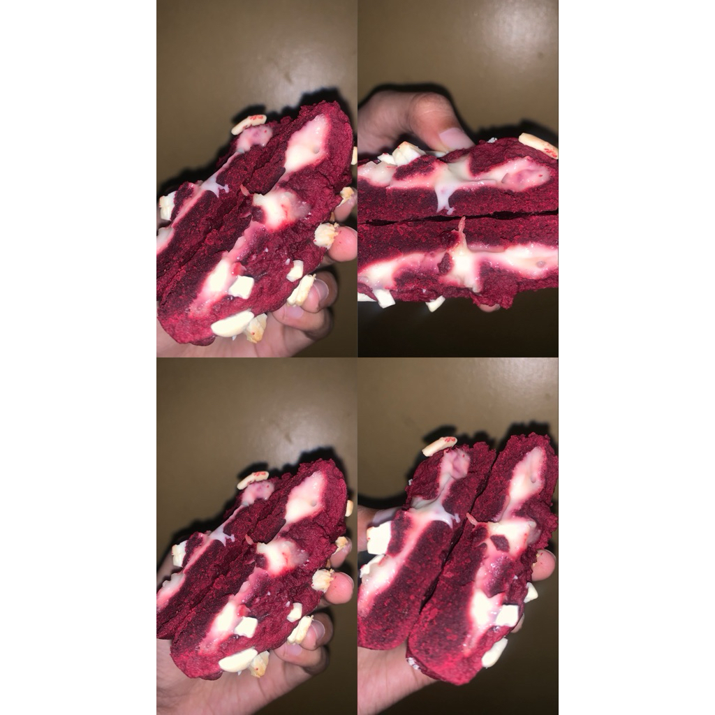 

signature redvel cookies with chesse filing malted & chewy