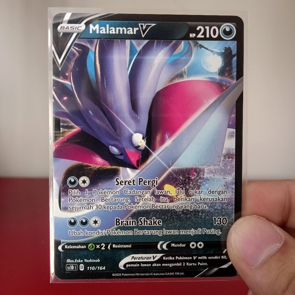 Kartu TCG pokemon Indonesia Original (Malamar V)