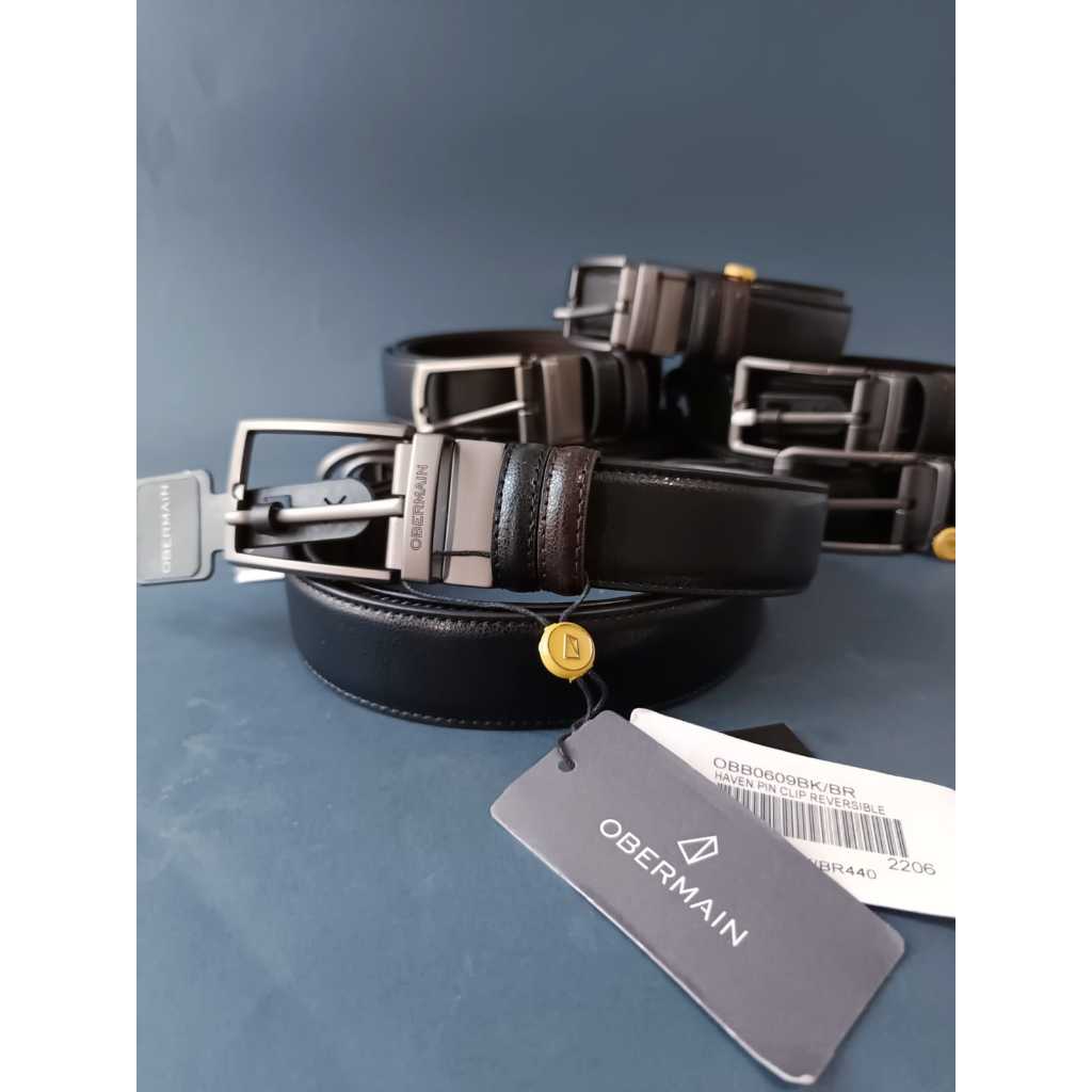 OBERMAIN ikat pinggang kulit reversible VBOB74 original store