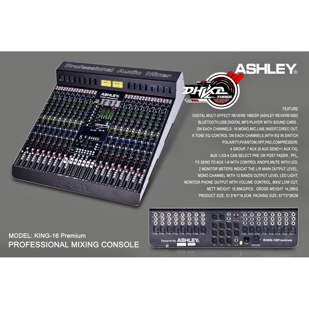 MIXER ASHLEY KING PREMIUM 16 TERBARU / Mixer Ashley King Premium 16 Channel terbaru / mixer ashley k