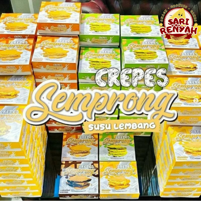 

Crepes Semprong Susu Lembang (isi 12 pcs) Kue Kering Cemilan Manis - Sari Renyah