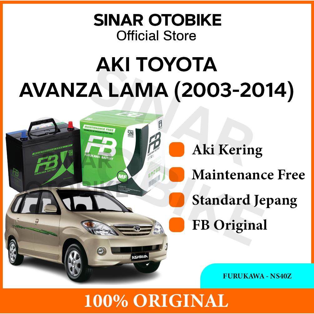 AKI AVANZA 2003 LAMA FURUKAWA BATTERY MF KERING NS40Z