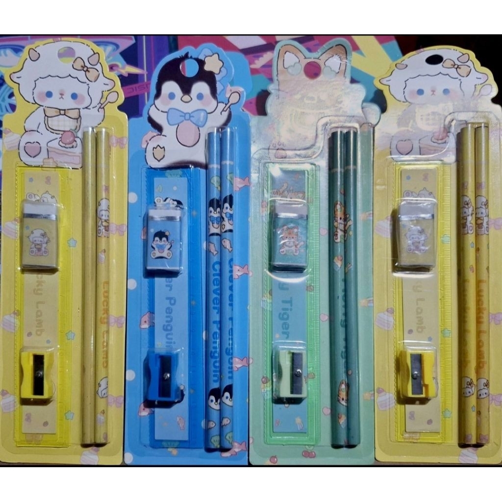 

PAKET KOMPLIT 2 PENSIL,PENGHAPUS,ONGOTAN DAN PENGGARIS
