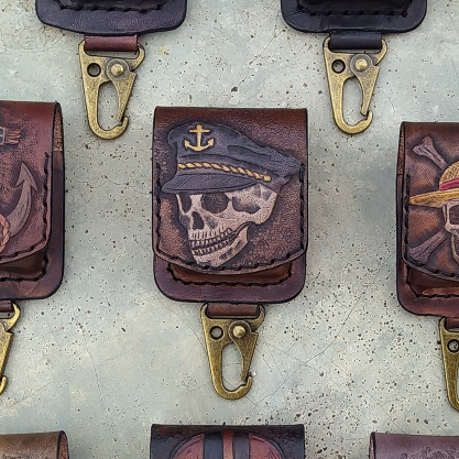 Sarung Zippo Kulit Asli Ukiran Leather Zippo Case