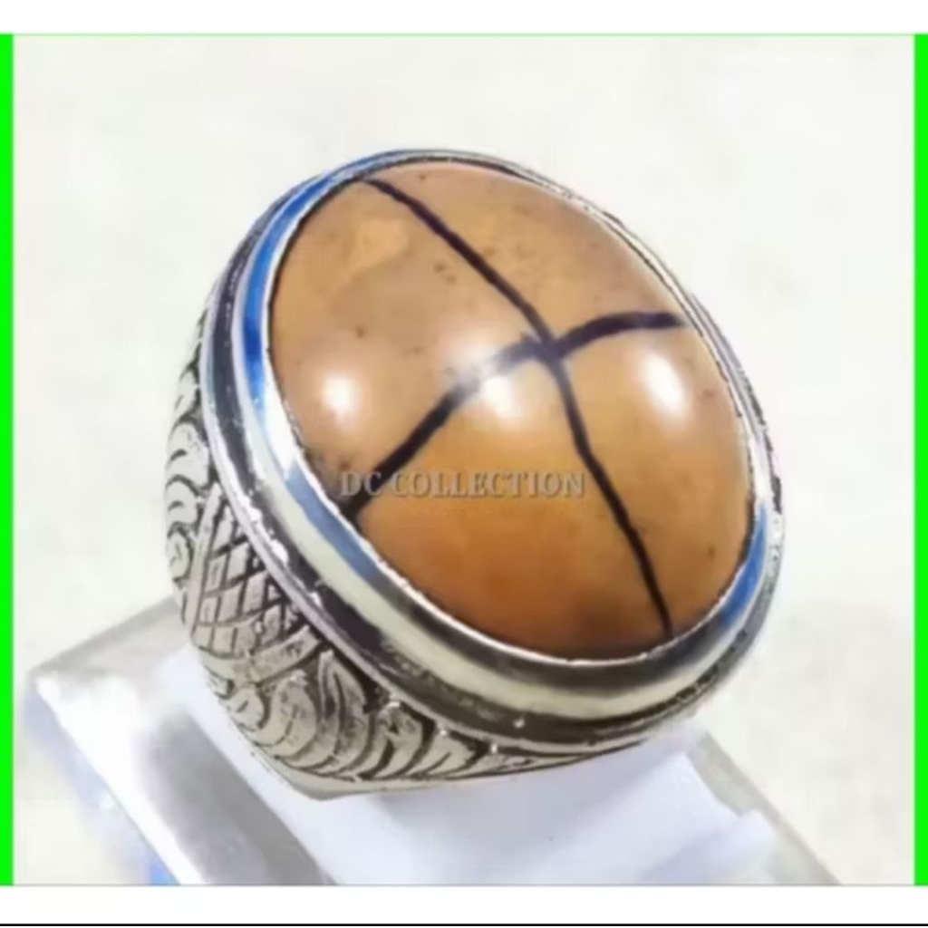 batu cincin tapak jalak garis presisi coklat natural