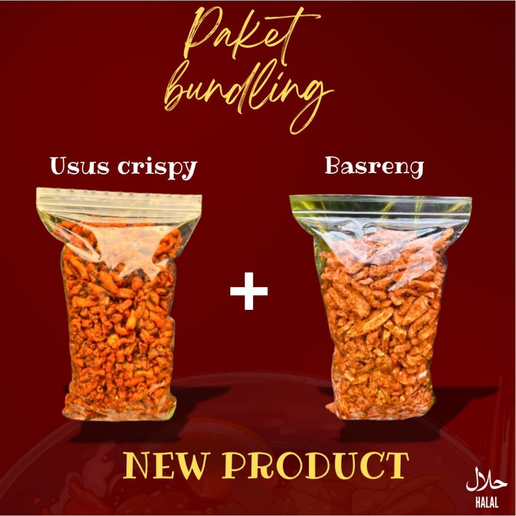 

Bundling Usus ayam krispi 500gr + Basreng pedas daun jeruk 500gr