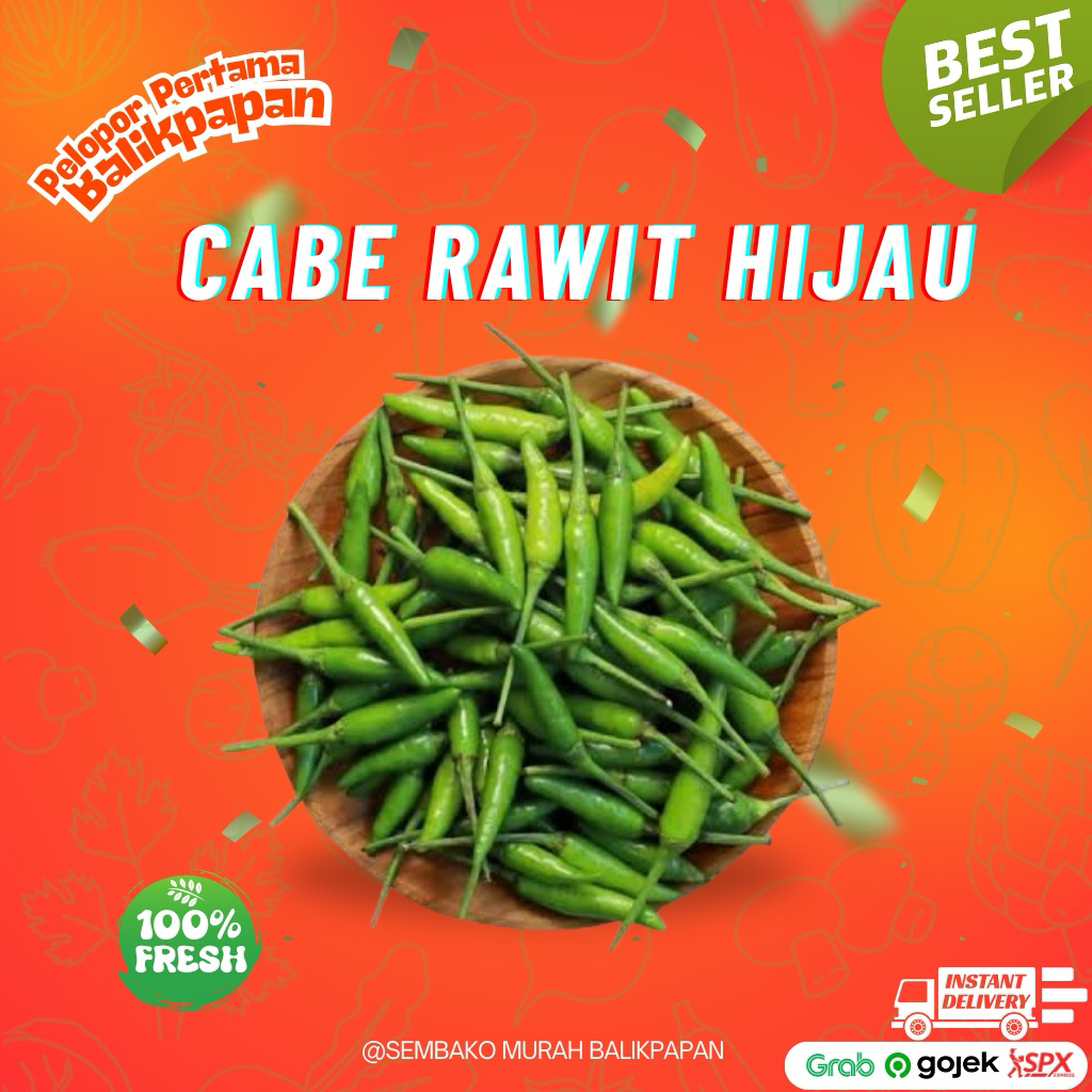

cabe rawit hijau 100 gr