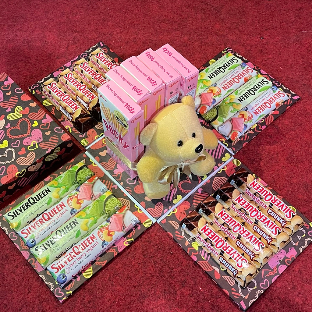 

Surprise Gift Box Cokelat Silverqueen Boneka Tedy Bear