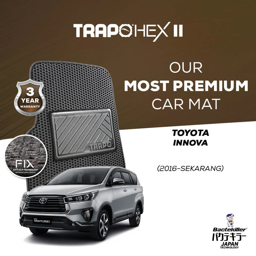 Karpet Premium Trapo Hex II Toyota Innova (2016-Sekarang) Karpet Innova Reborn