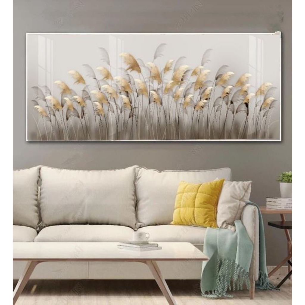 Lukisan Abstrak Tekstur Minimalis Modern Plus Frame