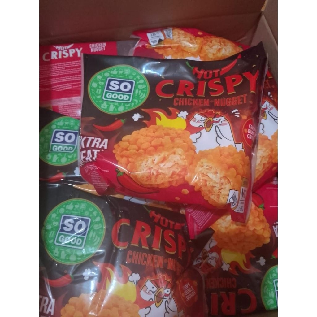 

so good hot crispy chicken nugget nuget naget ayam krispi renyah pedas 400gr