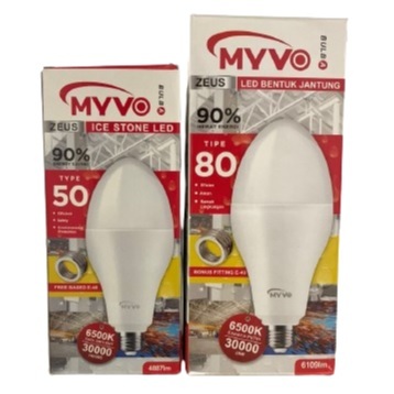 Lampu LED 50w 80w E27 E40 Putih 6500K MYVO ZEUS | Mercury LED Lampu Jalan PJU