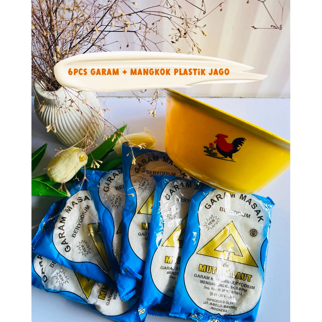 

6 pcs GARAM HALUS GRATIS MANGKOK PLASTIK