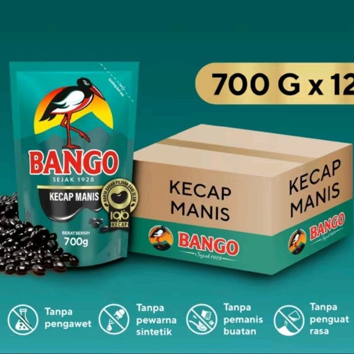 

Kecap manis Bango 700gram kemasan pouch\proma kecap bango