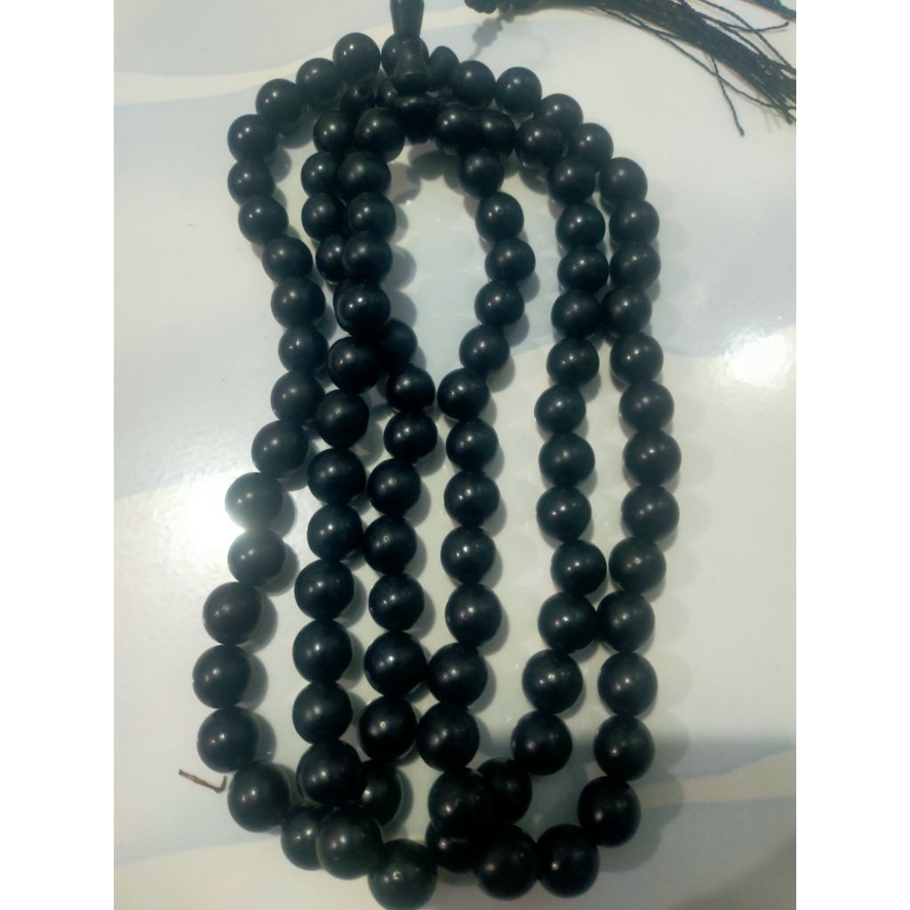tasbih jumbo kokka jawa asli /tasbih pocok lontar biji gebang hitam 12mm tasbih 99 butir