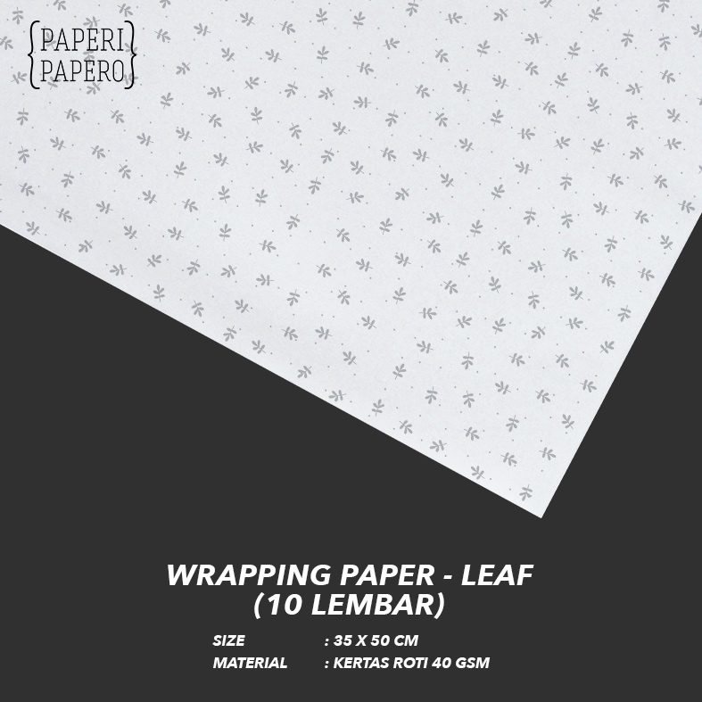 

Wrapping Paper Motif Leaf - Kertas Bungkus / Kado / Insert (10 pcs)