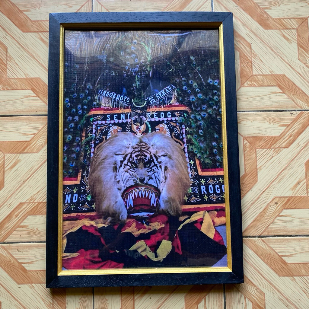 Hiasan dinding Bingkai foto reog ponorogo ukuran 65x45cm